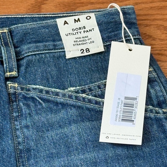 AMO Doris Utility Jeans in color Tease NWT 28 - Picture 2 of 7